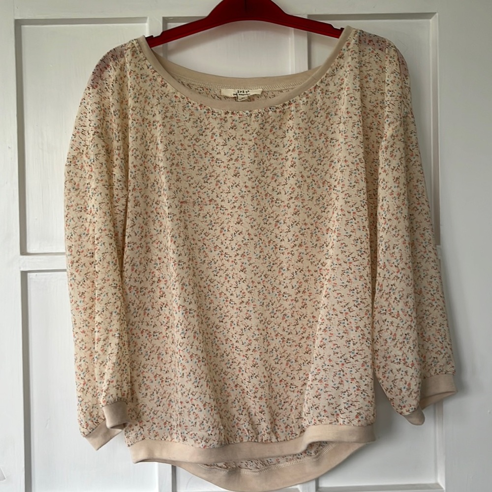 Beautiful Iris Sheer Cottagecore
Puff Sleeve Blouse Size XL Sheer